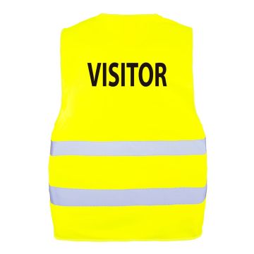 Gilet di sicurezza "Passau" con stampa Visitor con chiusura in velcro