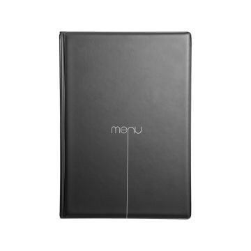 Porta Menu RISTO A5 scritta menu serigrafata 4 buste + 2 tasche