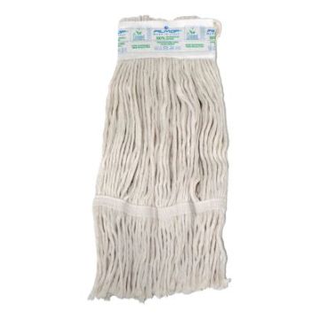 Ricambio mop in cotone open-end gr. 500 con banda Ecolabel