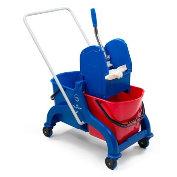 Carrello Fred in plastica con barra di spinta rivestita 50 lt
