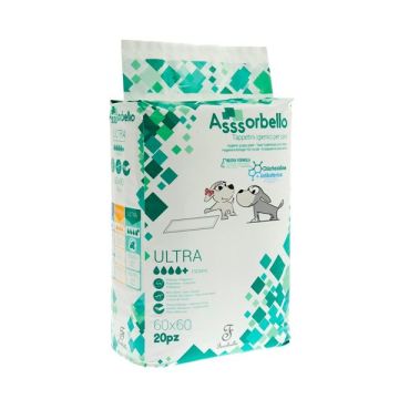 Traversine/tappetini igienici per cani Ultra 60x60. Confezione da 20 pz 1500 ml