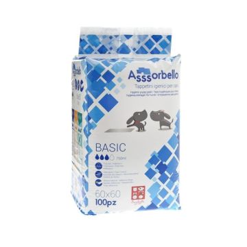 Traversine/ tappetini igienici cane basic 60x60 cm. Confezione da 100 pz 750 ml