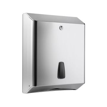 Dispenser per asciugamani in carta piegati a C o Z Halfinox 802 Inox