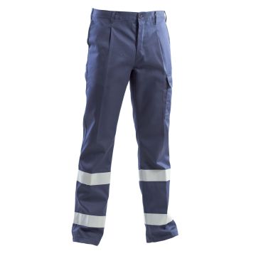 Pantalone Quadrivalente con bande, con chiusura patta con bottoni coperti e due tasche anteriori a soffietto