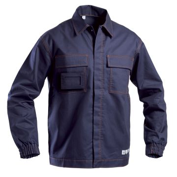 Giubbotto Quadrivalente Ignifugo,Antistatico,Antiacido, Arco Elettrico (78% cotone ignifugato, 20% poliestere 2% fibra dissipativa) con chiusura anteriore con bottoni automatici coperti