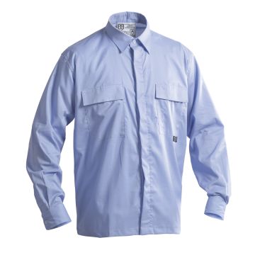 Camicia Trivalente , Ignifuga,Antistatica, Antiacido in ripstop con chiusura centrale con asole e bottoni ricoperti