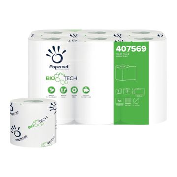 Carta Igienica  Bio Tech fascettata a 2 veli con goffratura micro