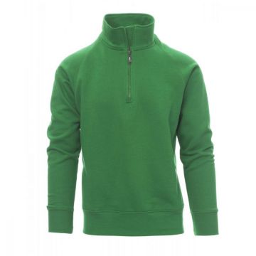 Felpa Miami + da uomo  con cuciture rinforzate, manica raglan e mezza zip in tinta con cursore metallico