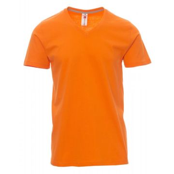 Tshirt da uomo V-Neck a manica corta con colletto in costina misto spandex