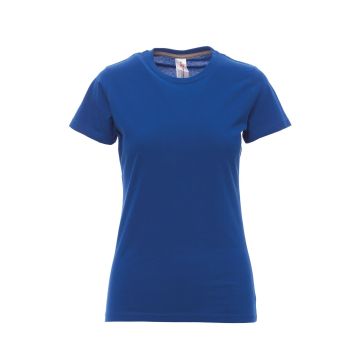 Tshirt da donna SUNSET con colletto in costine misto spandex e maniche corte