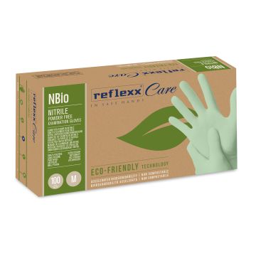 Guanti in nitrile senza polvere Reflexx NBio - gr. 3,5