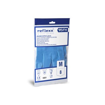 Guanti riutilizzabili in nitrile blu Reflexx 95 - gr. 44