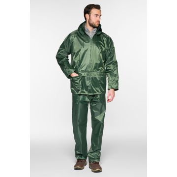 Completo impermeabile in nylon/pvc  con cuciture termosaldate