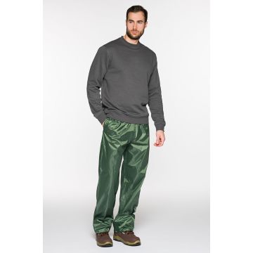 Pantalone impermeabile in nylon/pvc con cuciture termosaldate ed elastico in vita