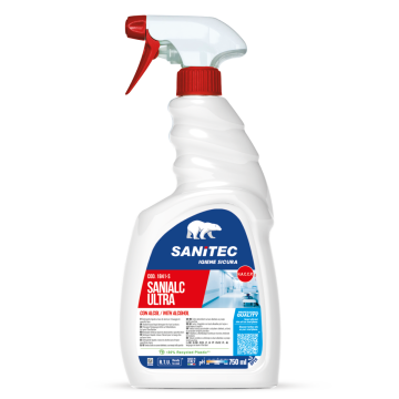 Sanialc ultra 750ml detergente alcolico per superfici e tessuti conf. da 6 pz
