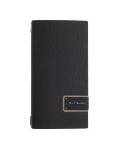 Porta Menu 17,4x31,8 cm (4RE) etichetta PATCH nera "menu" 2 buste (4 facciate) elastico nero Linea CHEF
