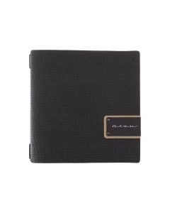 Porta Menu 23x23,1 cm (QUADRATO) etichetta PATCH nera "menu" 2 buste (4 facciate) elastico nero Linea CHEF