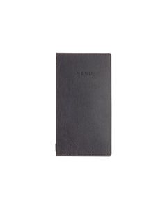 Porta Menu GOURMET24 17,4x31,8 cm (4RE) 2 buste (4 facciate) elastico nero scritta menu bassorilievo