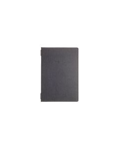 Porta Menu GOURMET24 16,5x23,1 cm (GOLFO) 2 buste (4 facciate) elastico nero scritta menu bassorilievo