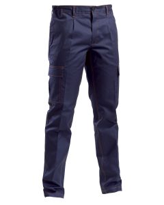 Pantalone Ignifugo per saldatori (100% cotone ignifugato) con chiusura a patta con bottoni coperti ed elastico in vita