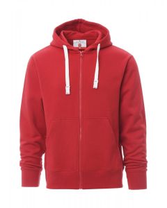 Felpa da uomo Portland con zip intera in plastica e cursore metallico, cappuccio e coulisse in corda