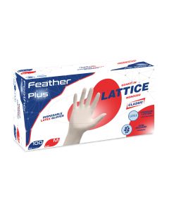 Guanti in lattice con polvere Feather Plus - gr. 4,8 - 100 pz
