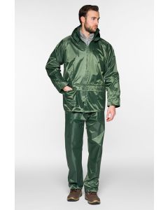Completo impermeabile in nylon/pvc con cuciture termosaldate