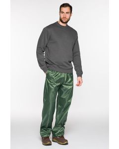 Pantalone impermeabile in nylon/pvc con cuciture termosaldate ed elastico in vita