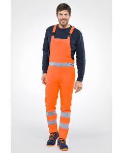 Pettorina da lavoro antinfortunistico ad alta visibilità con bretelle con elastico e tre tasche sul petto