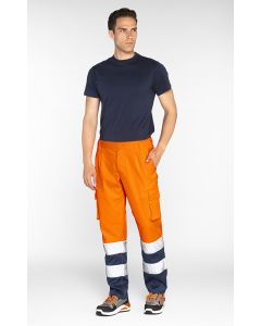 Pantalone H.V da lavoro antinfortunistico ad alta visibilità stretch