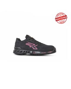 Scarpe antinfortunistiche leggere da donna,modello Michelle della Linea Red Leve, con tomaia in nylon ultra-traspirante e bande laterali a contrasto rosa