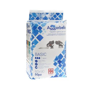 Traversine/ tappetini igienici cane basic 60x90 cm. Confezione da 50 pz 950 ml