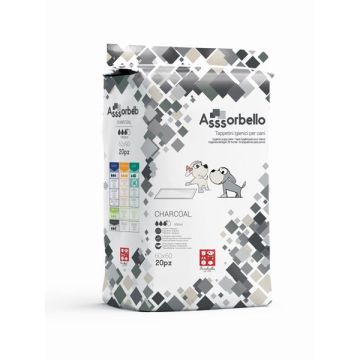 Traversine/tappetini igienici per cani Charcoal 60x60. Confezione da 20 pz 930 ml