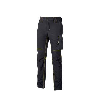 Pantalone da donna slim fit, modello World Lady, in tessuto U-4 (U-Power 4 way stretch) con triple cuciture